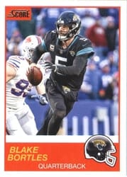 2019 Score Base Set Blake Bortles #62 card