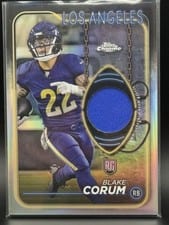 2024 Topps Chrome Topps Chrome Rookie Relics Blake Corum #CRR-BC card
