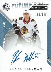 2018-19 SP Authentic Base Set Blake Hillman #154 card