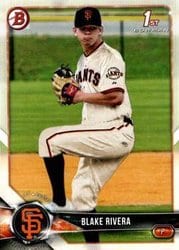 2018 Bowman Draft Base Set Blake Rivera #BD-80 card