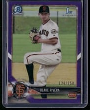 2018 Bowman Draft Blake Rivera Chrome #BDC-80 card