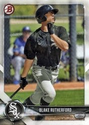 2018 Bowman Prospects Blake Rutherford #BP140 card