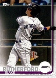 2019 Topps Pro Debut Base Set Blake Rutherford #123 card