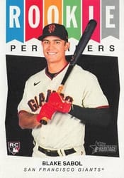 2023 Topps Heritage Rookie Performers Blake Sabol #RP-13 card