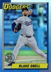 2025 Topps Update 1990 Topps Baseball Blake Snell #U90-4 card