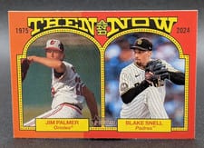 2024 Topps Heritage Then And Now Blake Snell / Jim Palmer #TAN-14 card