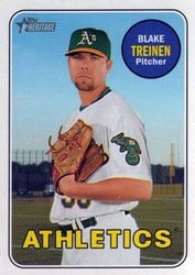 2018 Topps Heritage Base Set Blake Treinen #673 card