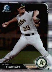 2019 Bowman Chrome Base Set Blake Treinen #78 card