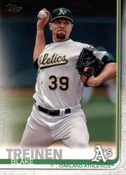 2019 Topps Base Set Blake Treinen #147 card