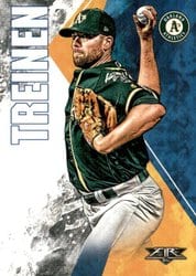 2019 Topps Fire Base Set Blake Treinen #74 card