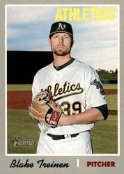 2019 Topps Heritage Base Set Blake Treinen #233 card