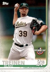 2019 Topps Opening Day Base Set Blake Treinen #146 card