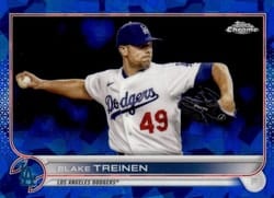 2022 Topps Chrome Update Sapphire Edition Base Set Blake Treinen #US164 card