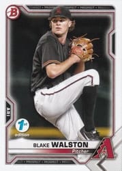 2021 Bowman 1st Edition Base Set Blake Walston #BP-104 card