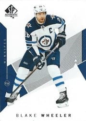 2018-19 SP Authentic Base Set Blake Wheeler #77 card