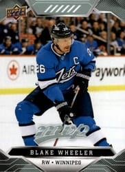2019-20 Upper Deck MVP Base Set Blake Wheeler #11 card