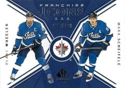 2018-19 SP Authentic Base Set Blake Wheeler/Mark Scheifele #127 card