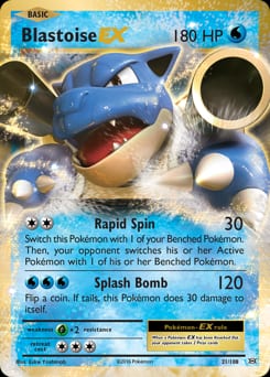Evolutions Blastoise-EX #21 card