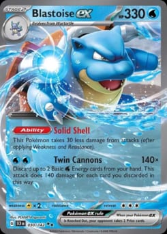 Stellar Crown Blastoise ex #30 card