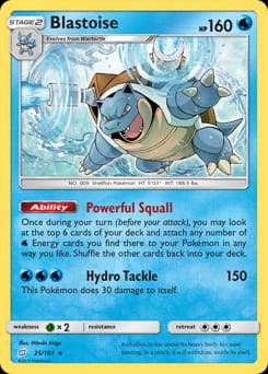 2019 Team Up Blastoise #25 card