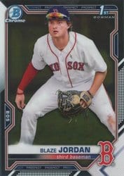 2021 Bowman Chrome Prospects Blaze Jordan #BCP-71 card