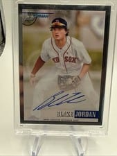 2021 Bowman Heritage Chrome Prospect Autographs Blaze Jordan #93PA-BJ card