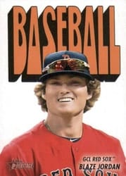 2021 Topps Heritage Minor League 1972 Topps Pack Cover Cards Blaze Jordan #72TPCC-4 card