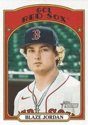 2021 Topps Heritage Minor League Base Set Blaze Jordan #95 card