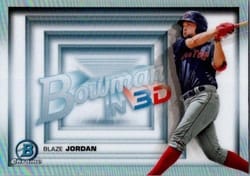 2022 Bowman 3D Blaze Jordan #B3D-7 card