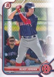 2022 Bowman Prospects Blaze Jordan #BP-58 card
