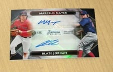 Blaze Jordan / Marcelo Mayer 2022 Bowman Sterling Dual Refractor Autographs card