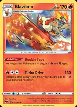 2020 Darkness Ablaze Blaziken #24 card