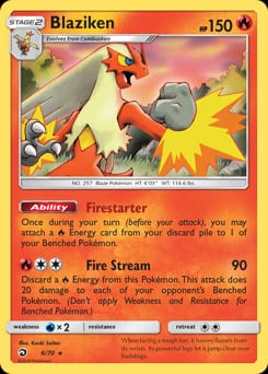 2018 Dragon Majesty Blaziken #6 card
