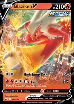 Chilling Reign Blaziken V #20 card