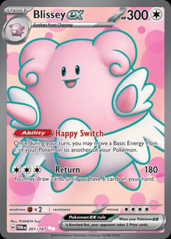 Twilight Masquerade Blissey ex #201 card