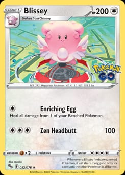 Pokémon GO Blissey #52 card