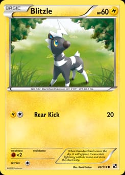 Black & White Blitzle #40 card
