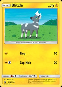 Lost Thunder Blitzle #81 card