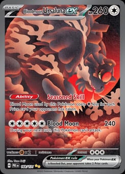 2025 Prismatic Evolutions Bloodmoon Ursaluna ex #168 card