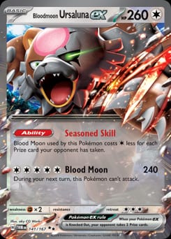 2024 Twilight Masquerade Bloodmoon Ursaluna ex #141 card