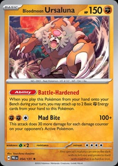 Prismatic Evolutions Bloodmoon Ursaluna #54 card