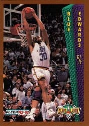 1992-93 Fleer Base Set Blue Edwards #290 card