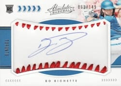 2020 Panini Absolute Base Set Bo Bichette #166 card