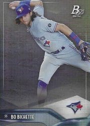 2021 Bowman Platinum Base Set Bo Bichette #13 card