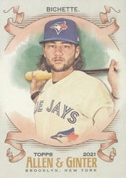 2021 Topps Allen & Ginter Base Set Bo Bichette #61 card