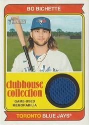 2023 Topps Heritage Clubhouse Collection Relics Bo Bichette #CCR-BB card