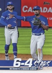2022 Topps 6-4 Stars Bo Bichette / Marcus Semien #TT-1 card
