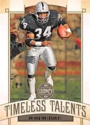 2019 Panini Legacy Timeless Talents Bo Jackson #TT-BO card