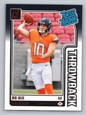 2024 Donruss Rated Rookies Throwback Bo Nix #46 card