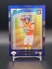 2024 Panini Donruss Optic Bo Nix Blue Hyper #209 card